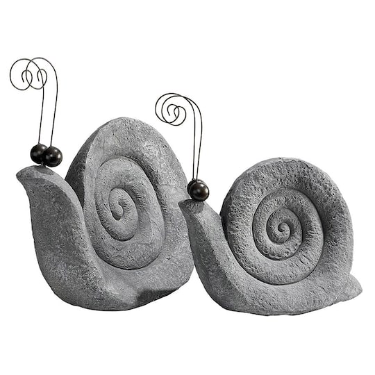 Design Toscano&#xAE; Medium and Large At a Snail&#x27;s Pace Garden Gastropod Statue Set